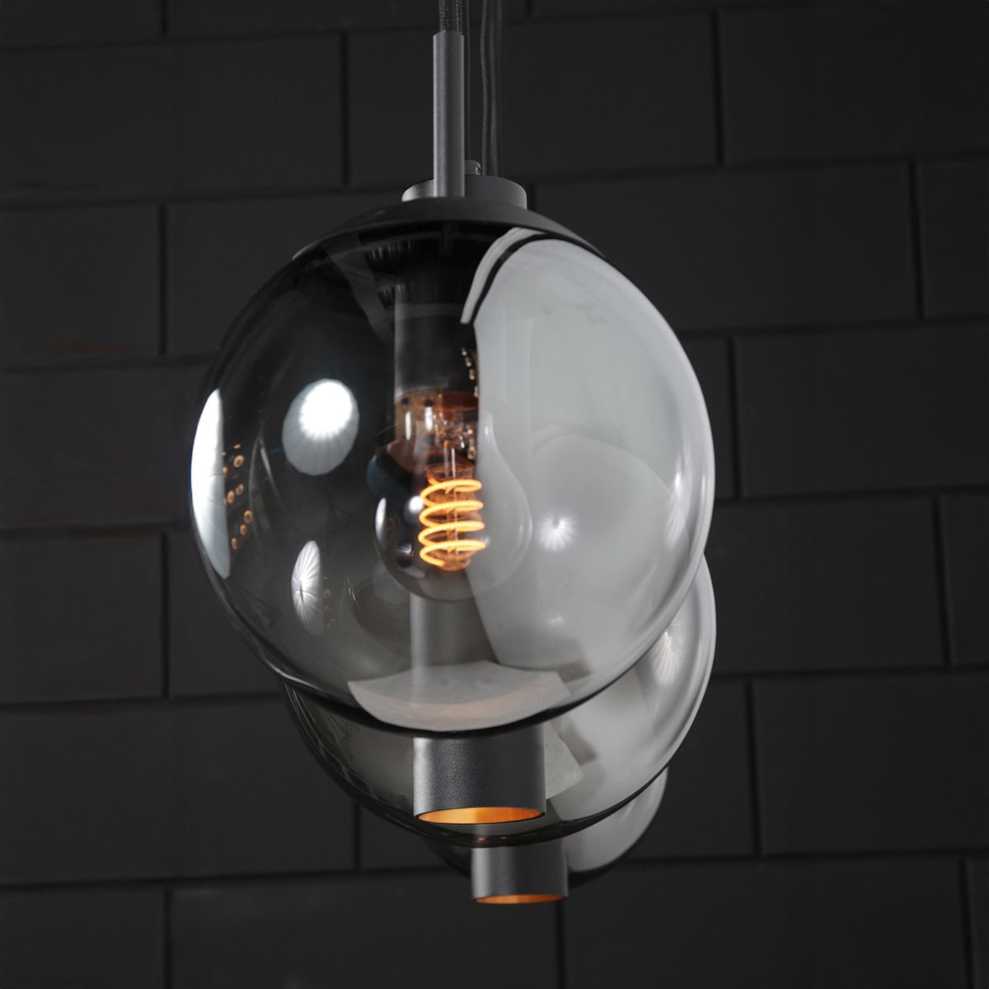Steinhauer Bollique Hanglamp | Zwart Metaal, 5-lichts, In Hoogte Verstelbaar