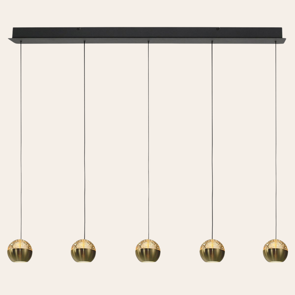 Steinhauer Belluno Hanglamp Messing | Verstelbaar 5-Lichts, Modern Voor Eettafel