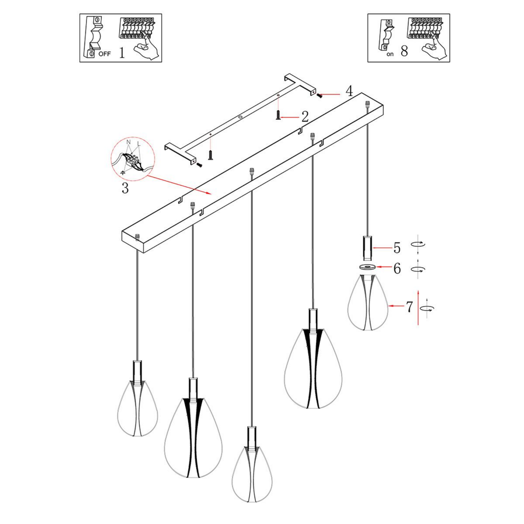 Steinhauer Glimsy Hanglamp | Zwart Metaal, Smoke Glas, Verstelbaar voor Eettafel Steinhauer
