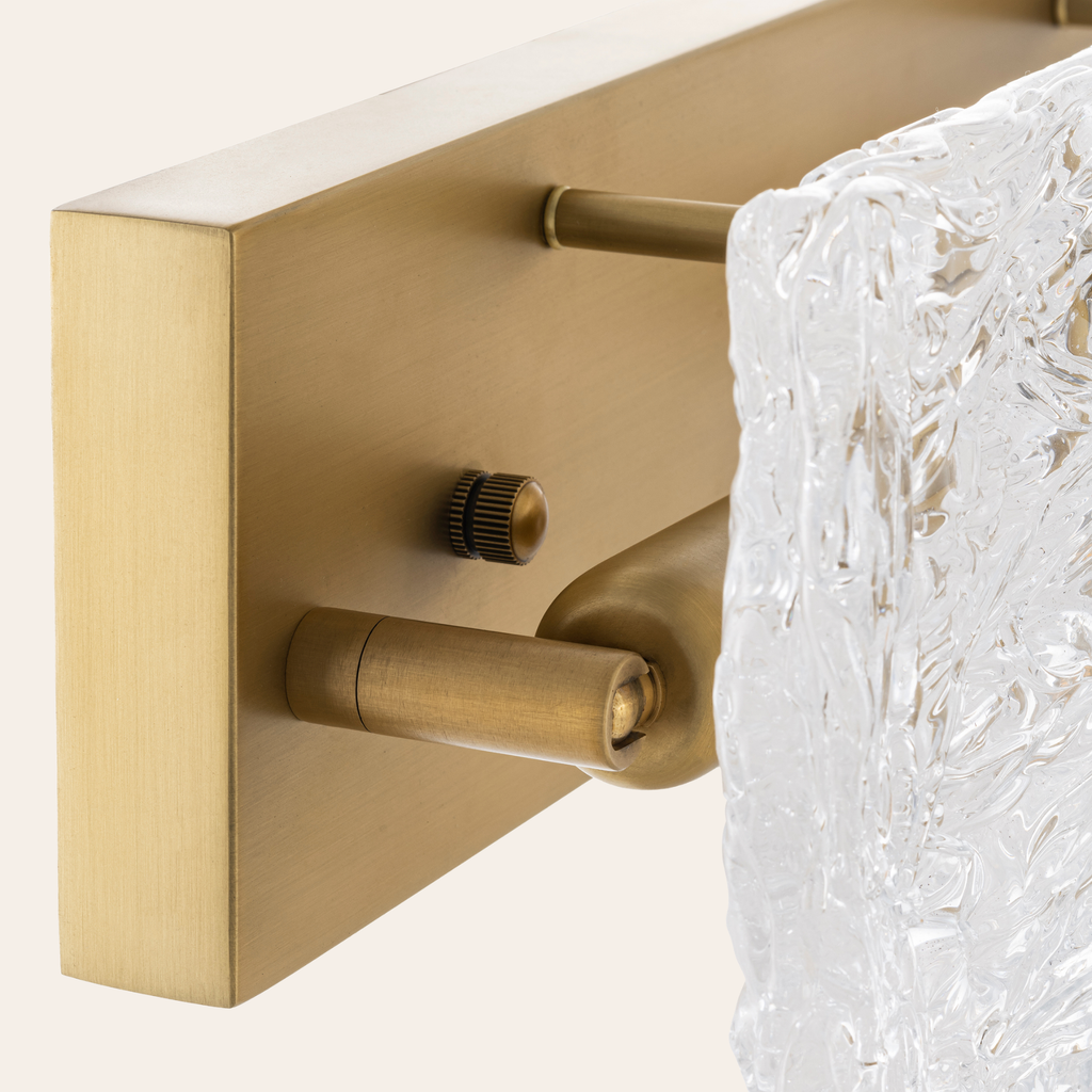 Eichholtz Almeria Wandlamp | Antiek Messing, Handgemaakt Glas
