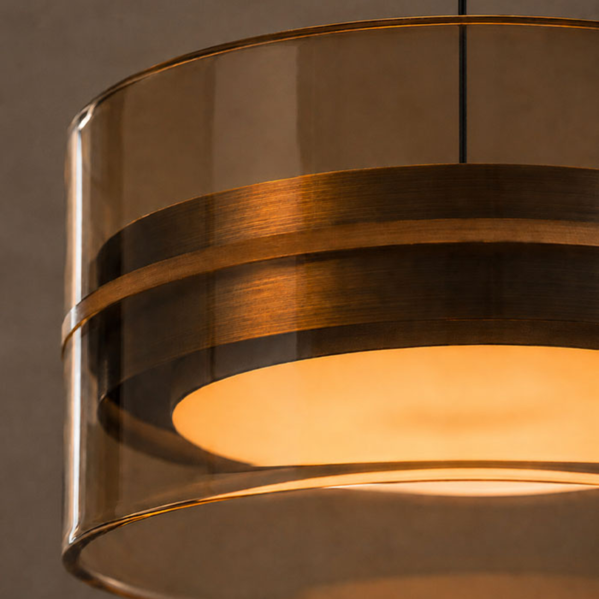 Maretti Corvino Hanglamp Zwart met Brons Glas - 6-Lichts LED Hanglamp 72W 2700K Dimbaar 130 cm