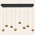 Steinhauer Belluno Hanglamp Messing | 8-Lichts Smoke Glas, Verstelbare Kabels voor Eettafel