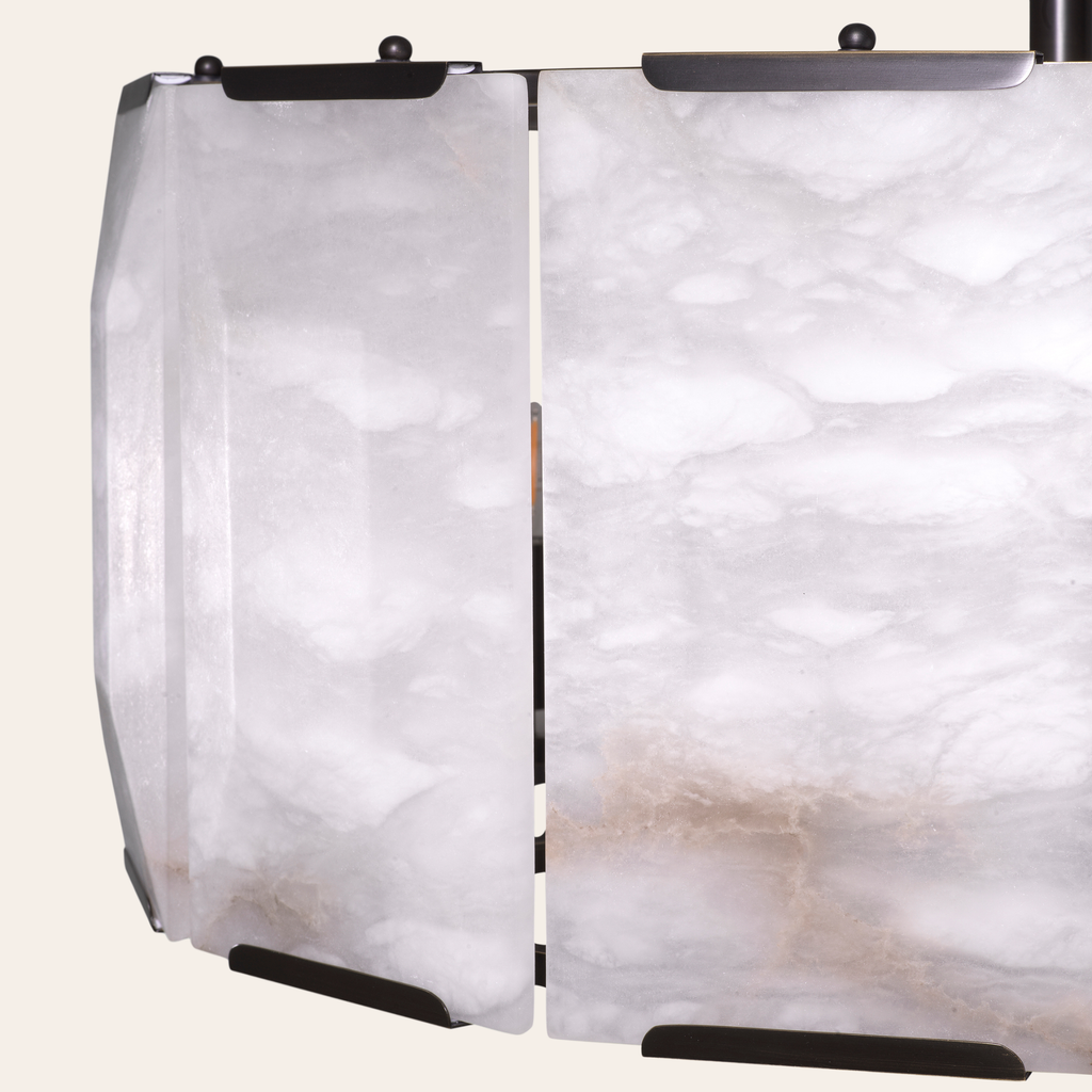 Eichholtz Ortiz Kroonluchter | Bronze Highlight, Alabaster