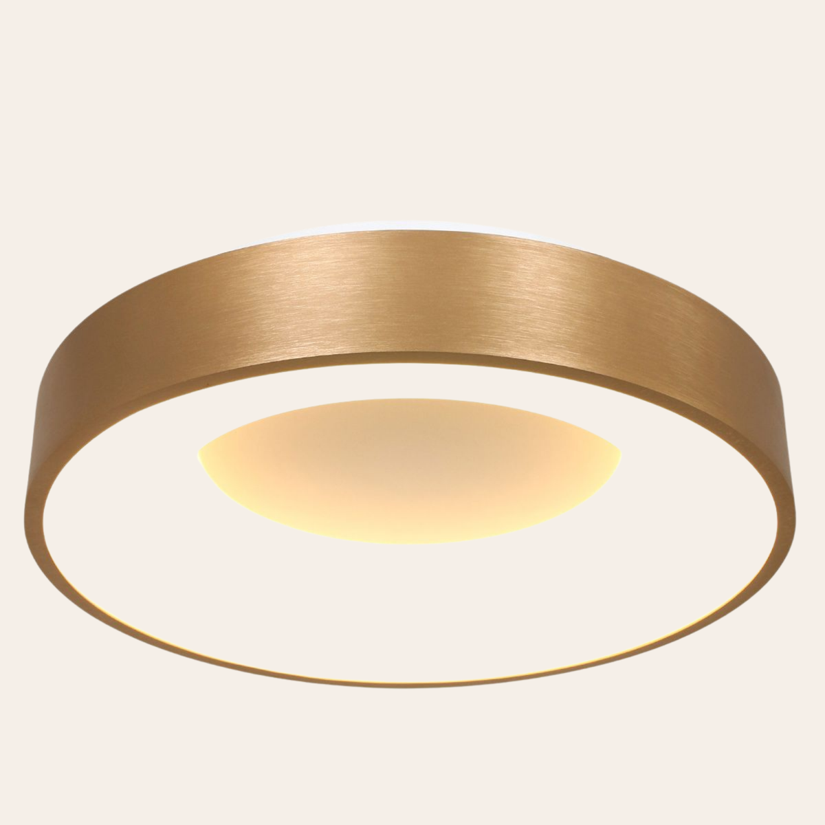 Steinhauer Ringlede Plafondlamp | Gouden LED Ø48 cm, Dimbaar voor Slaapkamer en Woonruimte Steinhauer