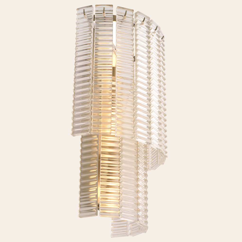 Eichholtz Imperial Wandlamp | Geborsteld Messing, Glas