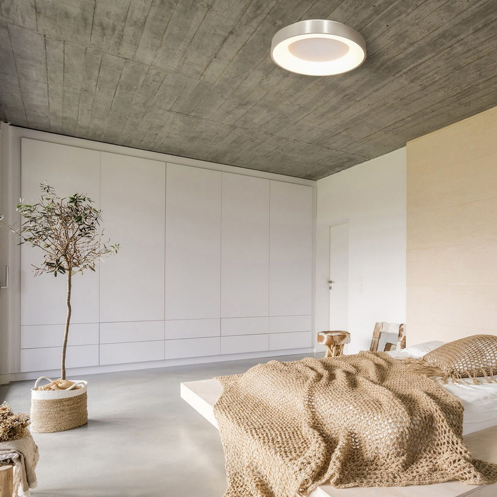 Steinhauer Ringlede Plafondlamp | Zilveren LED Ø48 cm, Dimbaar voor Slaapkamer en Woonruimte Steinhauer