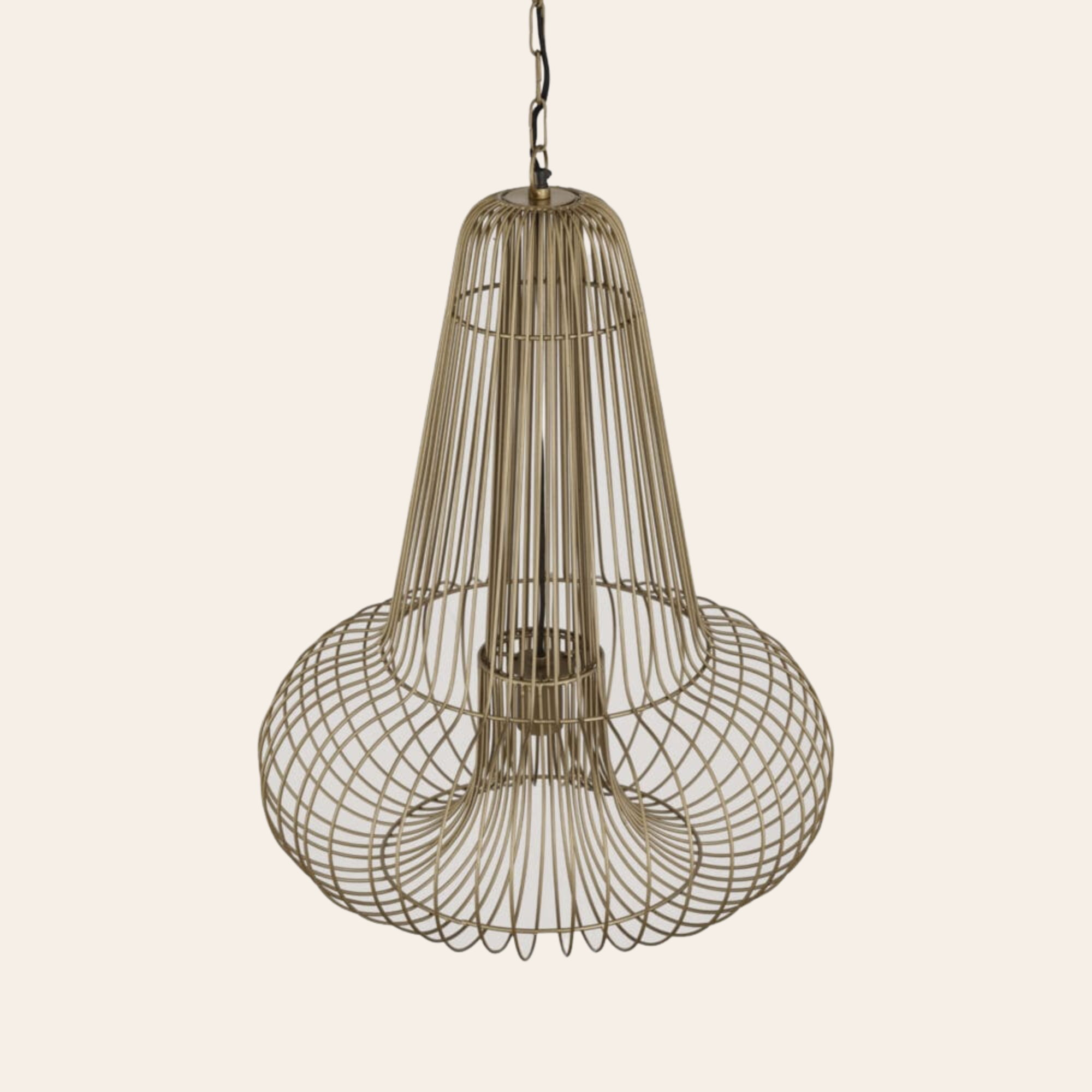 PTMD Aluesi Hanglamp Brons met Antiek Messing Afwerking - Metalen Design Hanglamp 1-Lichts