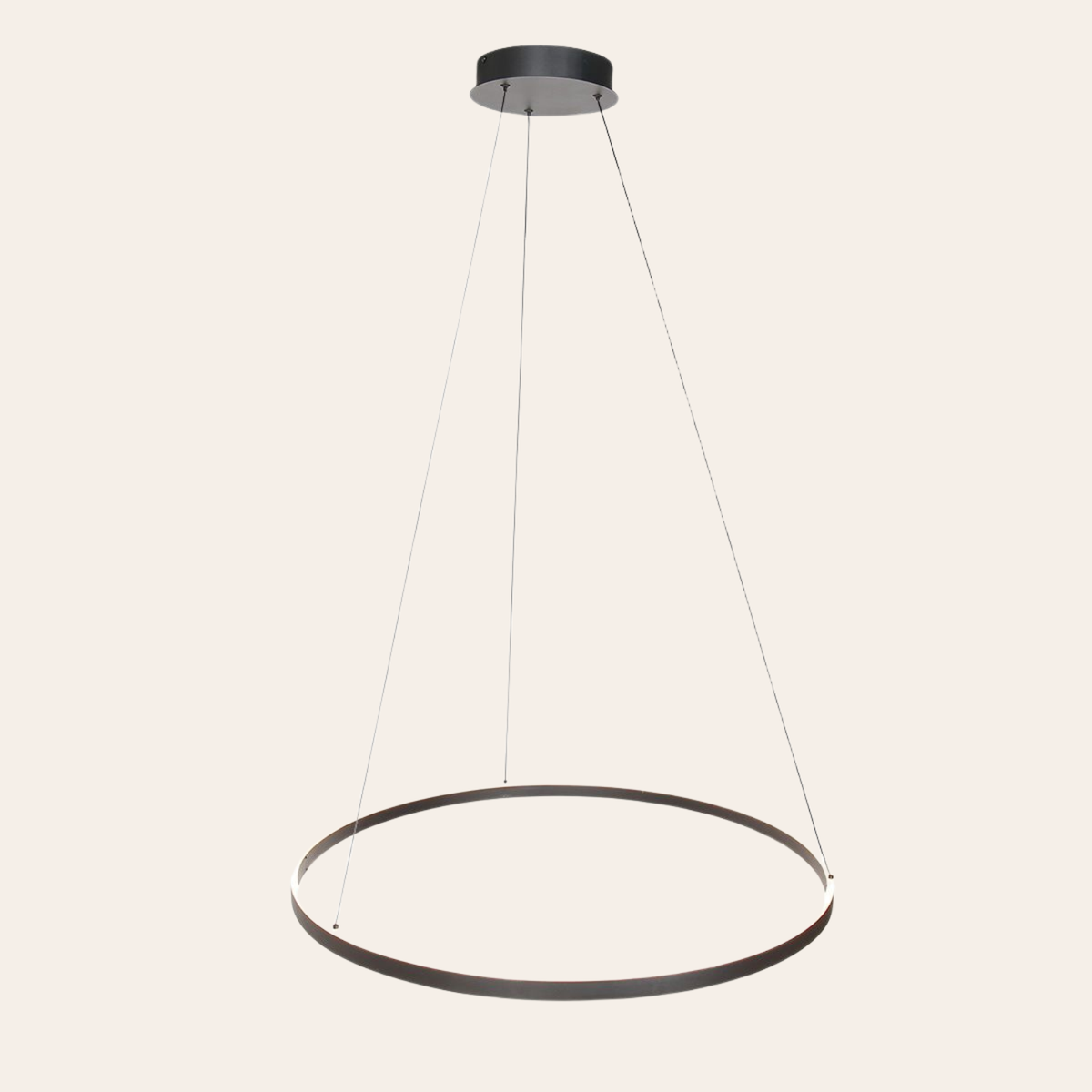 Steinhauer Ringlux Hanglamp | Zwarte LED-ring Ø80 cm, Verstelbaar voor Eettafel en Woonkamer Steinhauer