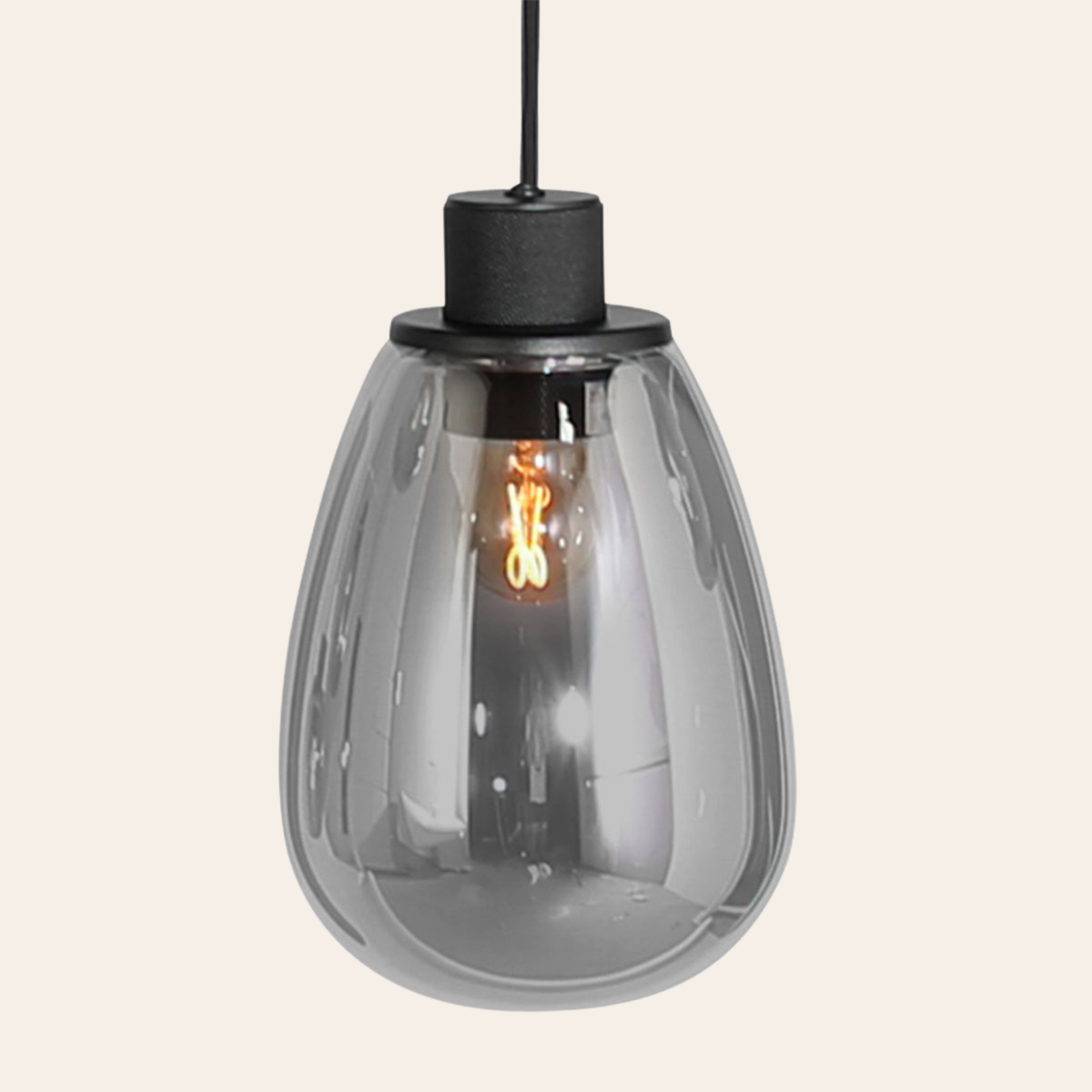 Steinhauer Reflexion Hanglamp 9-lichts | Zwart Metaal, Smoke Glas, Dimbaar Steinhauer