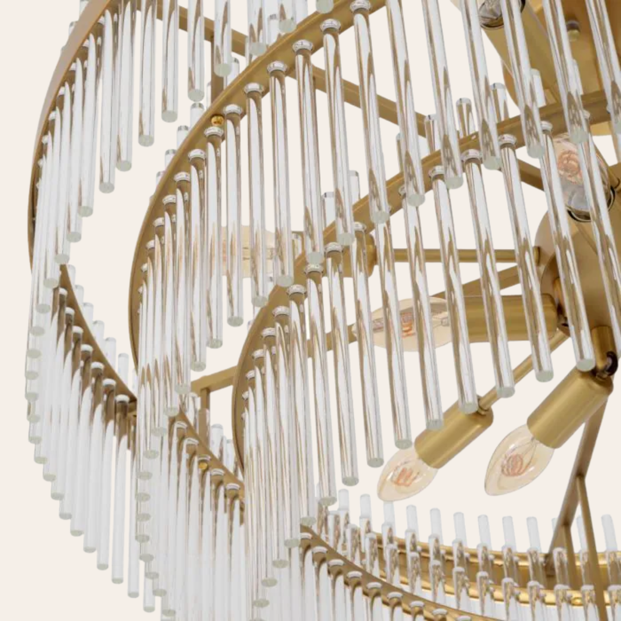 Eichholtz East Plafondlamp | Antiek Messing, Helder Glas voor Slaapkamer