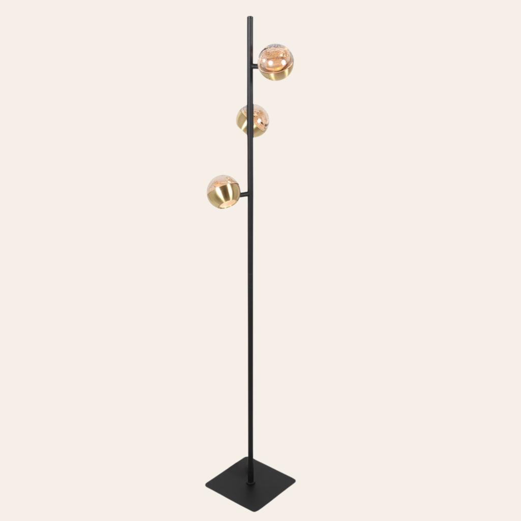 Steinhauer Belluno Vloerlamp | Zwart Messing, Dim to Warm LED voor Woonkamer