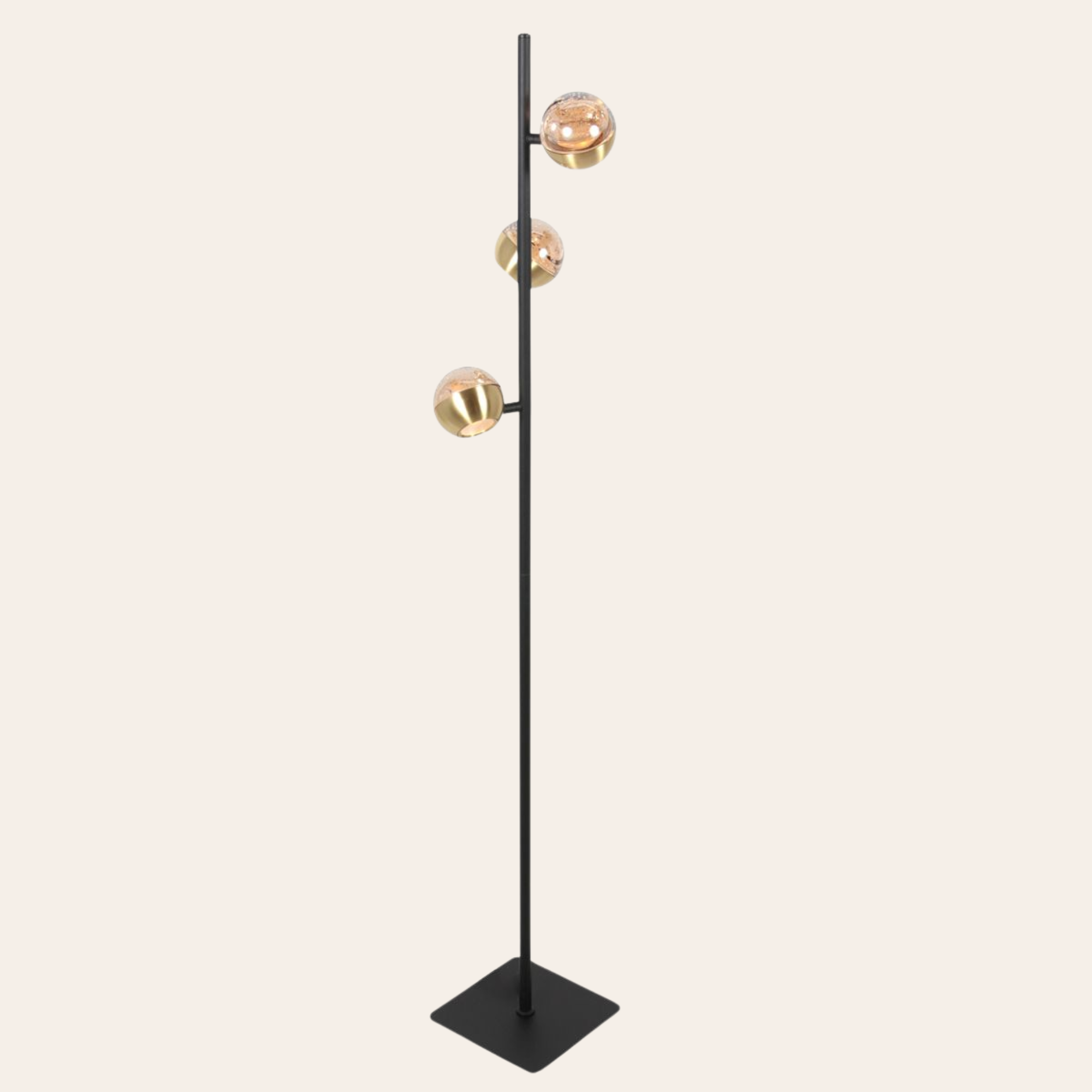Steinhauer Belluno Vloerlamp | Zwart Messing, Dim to Warm LED voor Woonkamer
