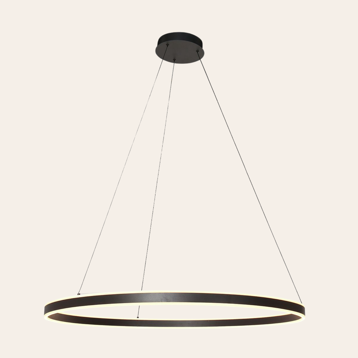 Steinhauer Ringlux Hanglamp Zwart | Verstelbare LED-ring Ø100 cm voor Eettafel en Woonkamer Steinhauer