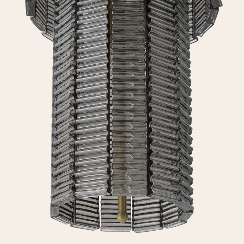 Eichholtz Imperial Kroonluchter | Brushed Brass, Smoke Glass