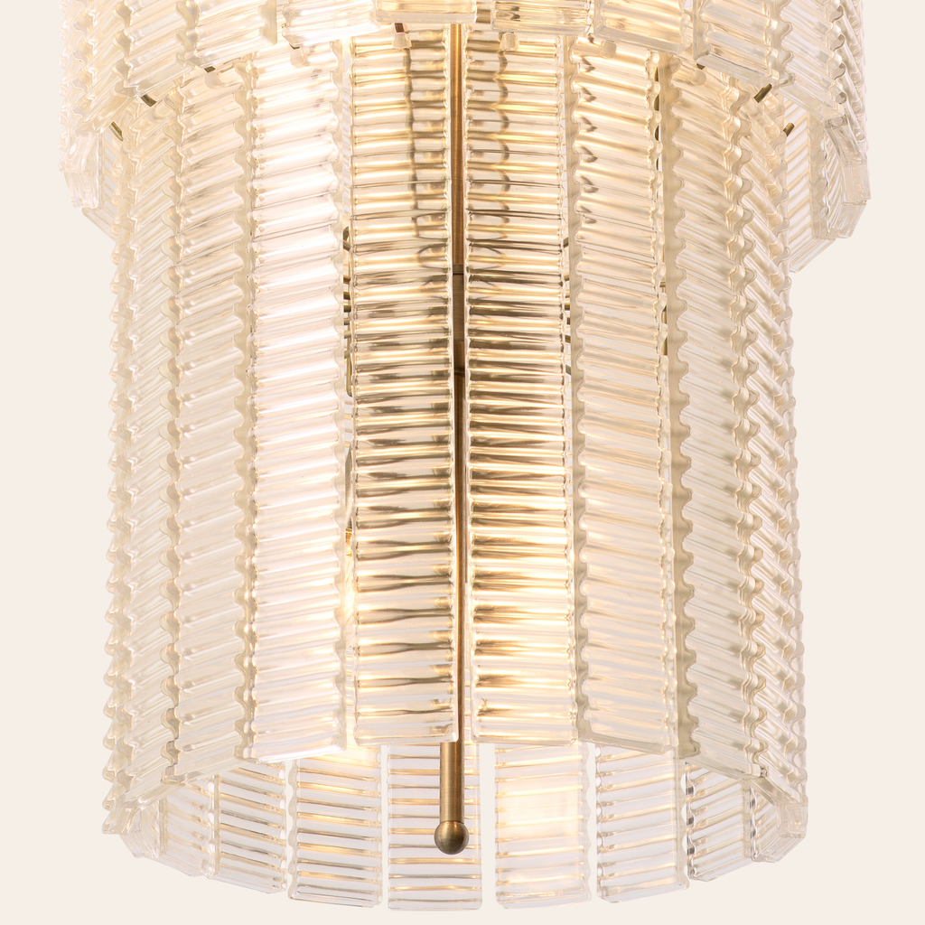 Eichholtz Imperial Kroonluchter | Brushed Brass, Clear Glass