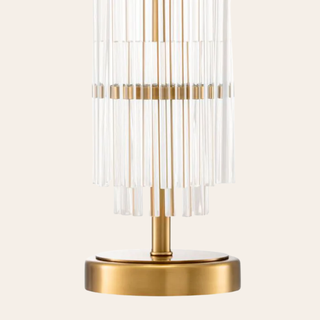 Eichholtz East Tafellamp | Antiek Messing, Helder Glas