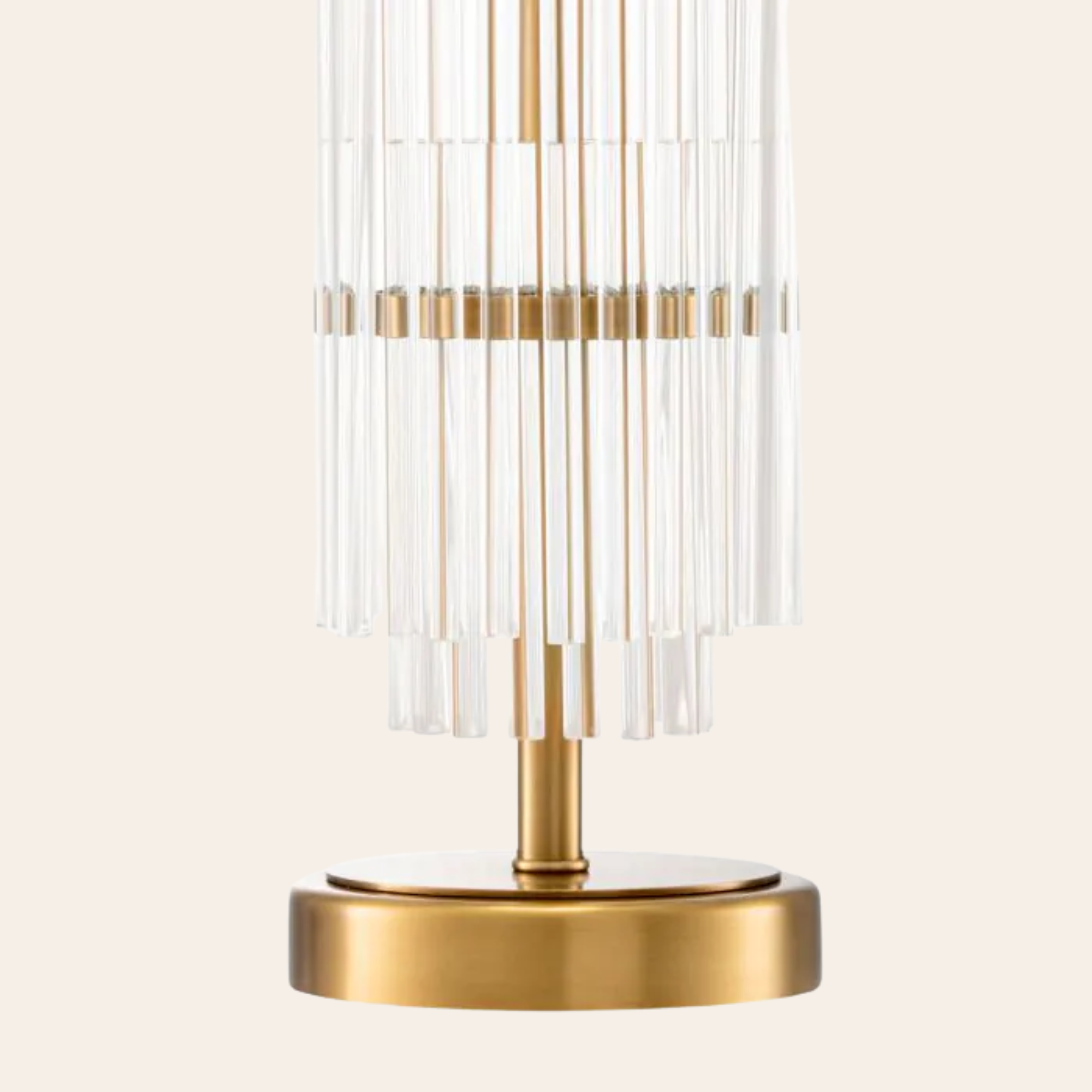 Eichholtz East Tafellamp | Antiek Messing, Helder Glas