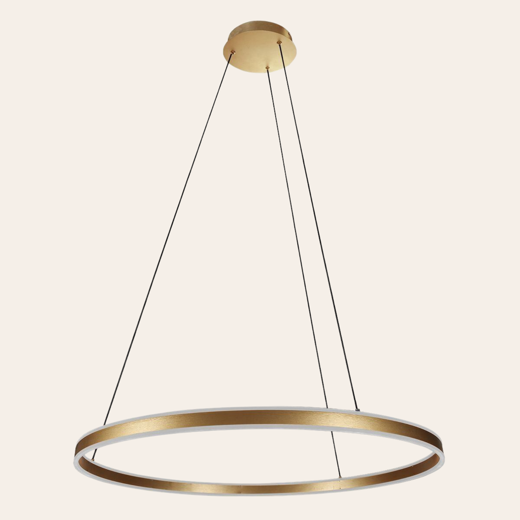 Steinhauer Ringlux Hanglamp Eettafel | Gouden LED Ring Ø80 cm, Verstelbaar, Dimbaar Steinhauer