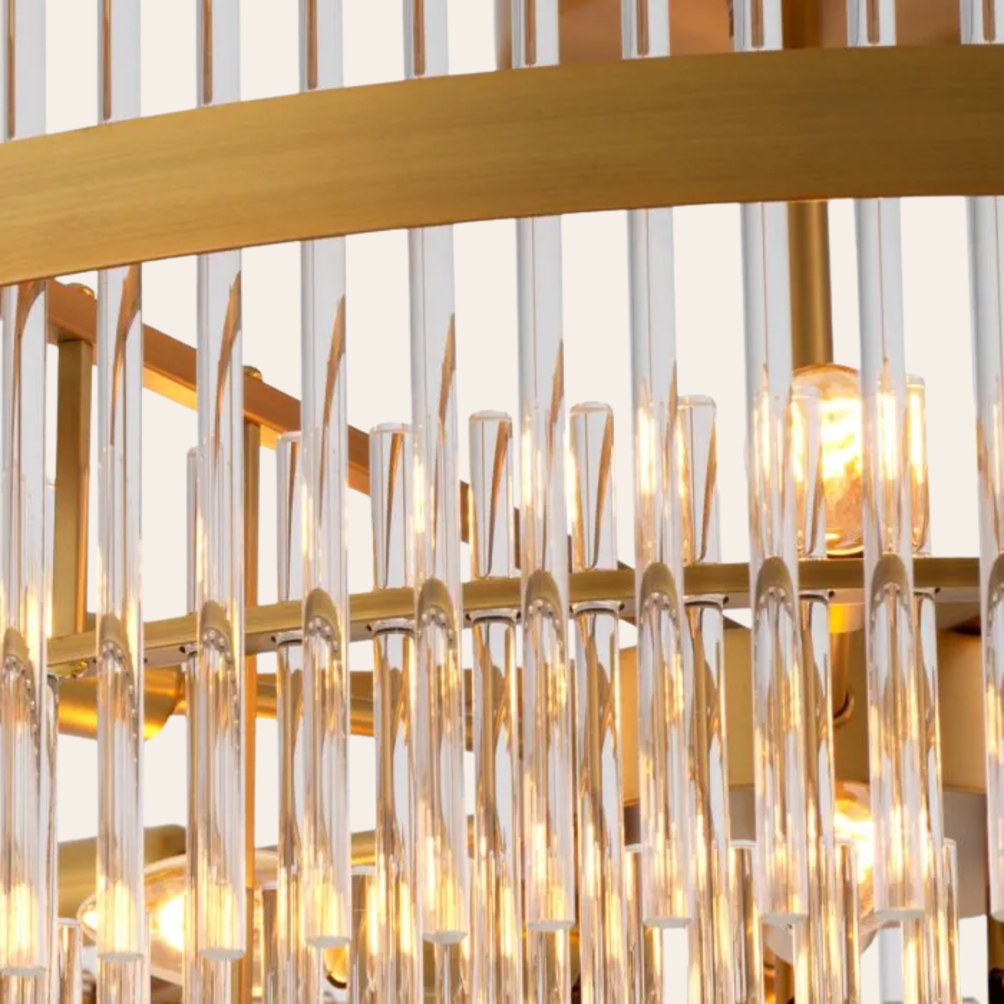 Eichholtz East Plafondlamp | Antiek Messing, Helder Glas voor Slaapkamer