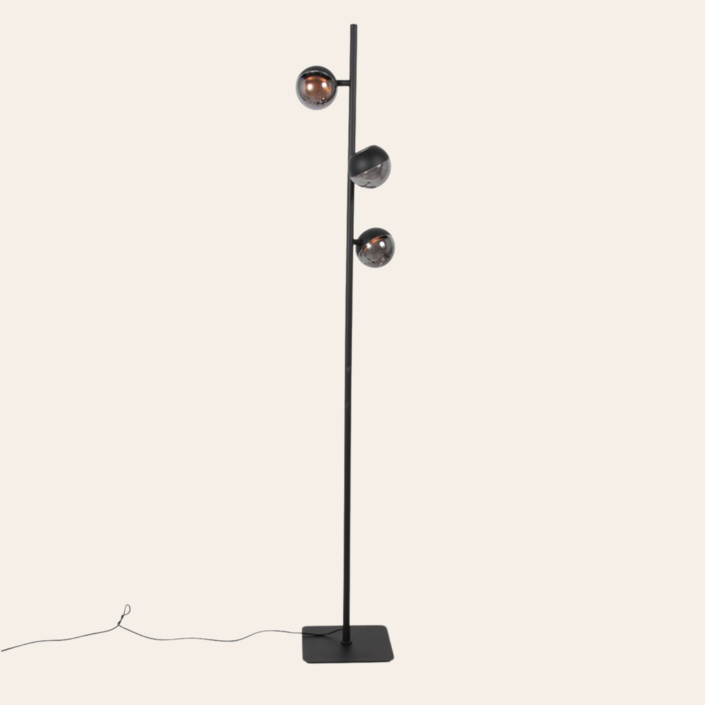 Steinhauer Belluno Vloerlamp | Smoke Glas, Dimbaar, 3-Lichts Design voor Woonkamer