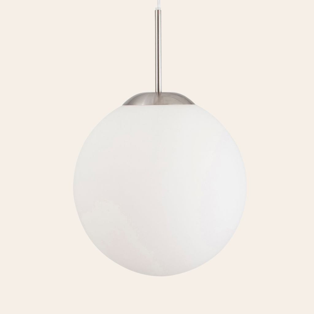 Steinhauer Bollique Hanglamp | Staalkleurig, 5-lichts met Mat Wit Glas