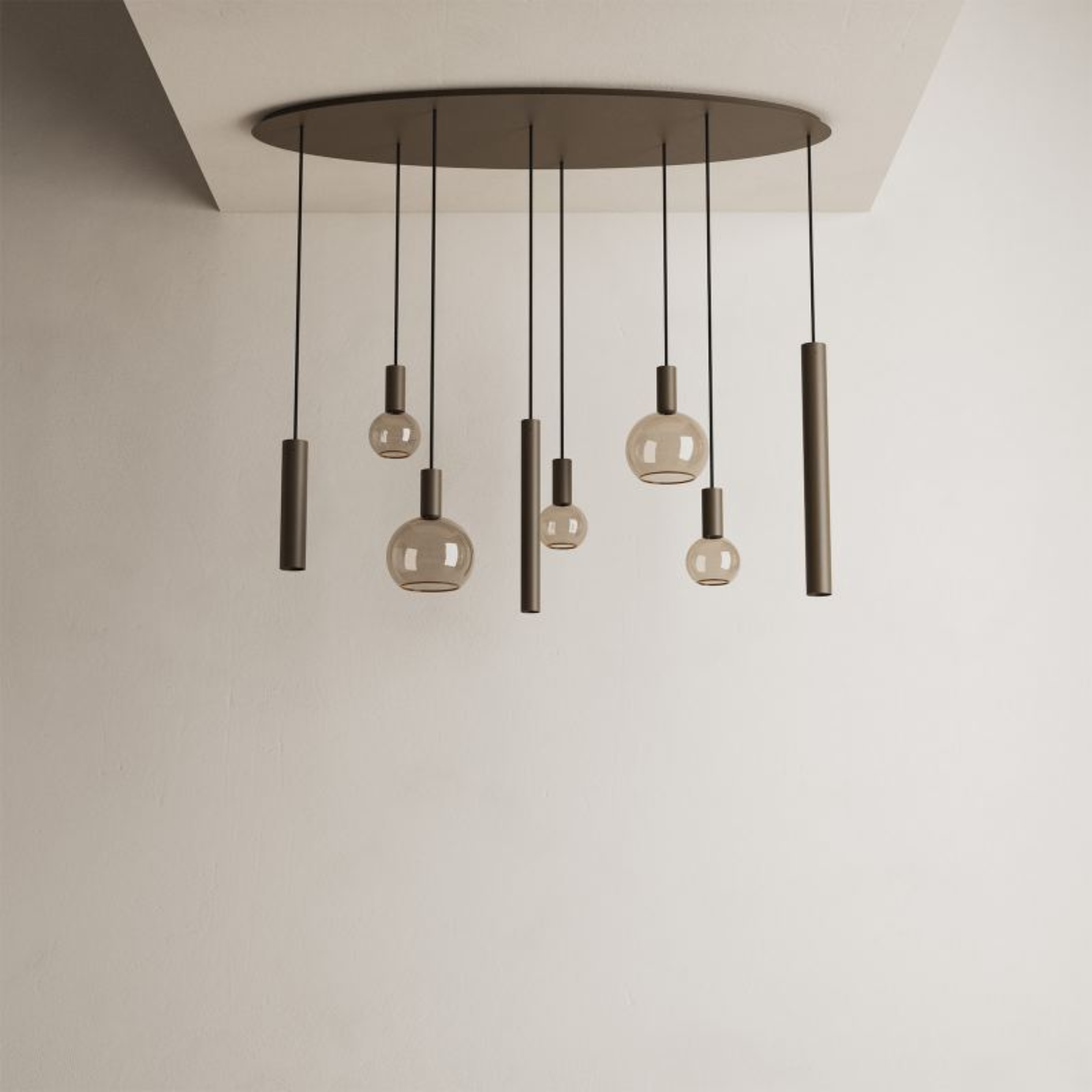 Ztahl Riva Hanglamp met Segula Lichtbronnen - 8-Lichts Design Hanglamp Verstelbaar 140 cm