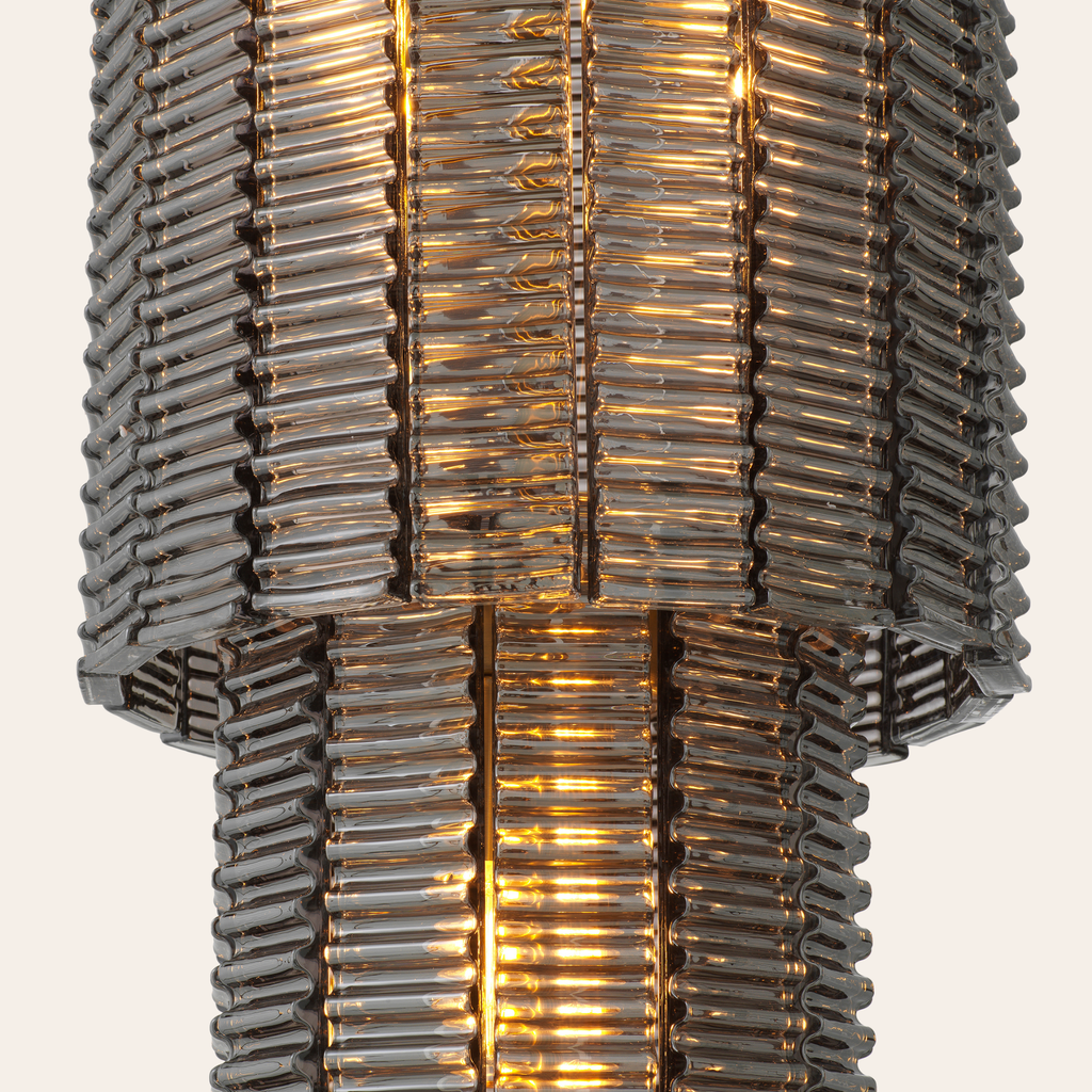 Eichholtz Imperial Kroonluchter | Brushed Brass, Smoke Glass