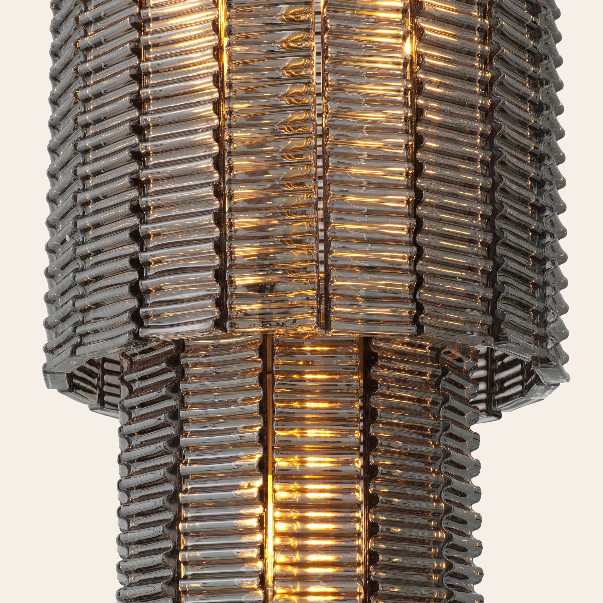 Eichholtz Imperial Kroonluchter | Brushed Brass, Smoke Glass