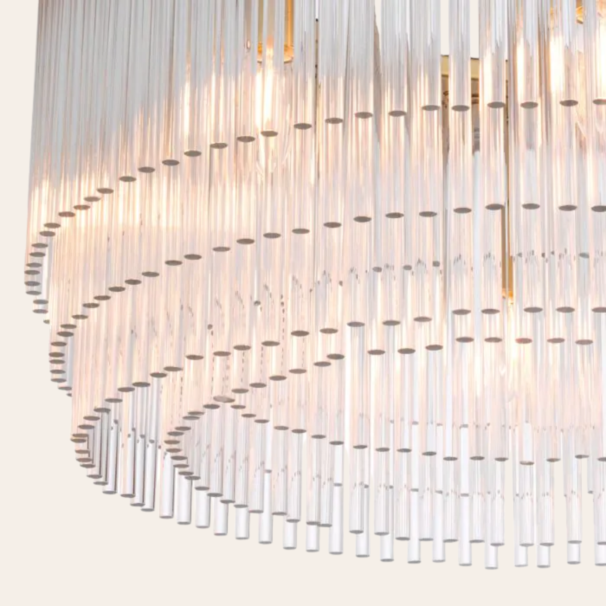 Eichholtz Hector Hanglamp S | Licht Geborsteld Messing, Helder Glas