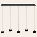 Steinhauer Belluno Hanglamp Zwart | 5-Lichts, Smoke Glas, Verstelbare Kabel, Eettafel Lamp