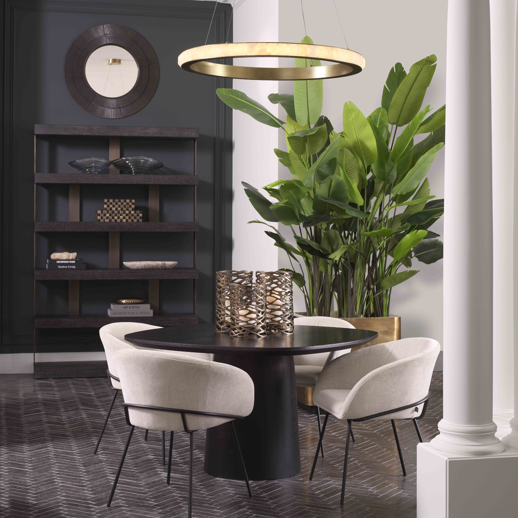 Eichholtz Cabildo Hanglamp | Antique Brass, Alabaster