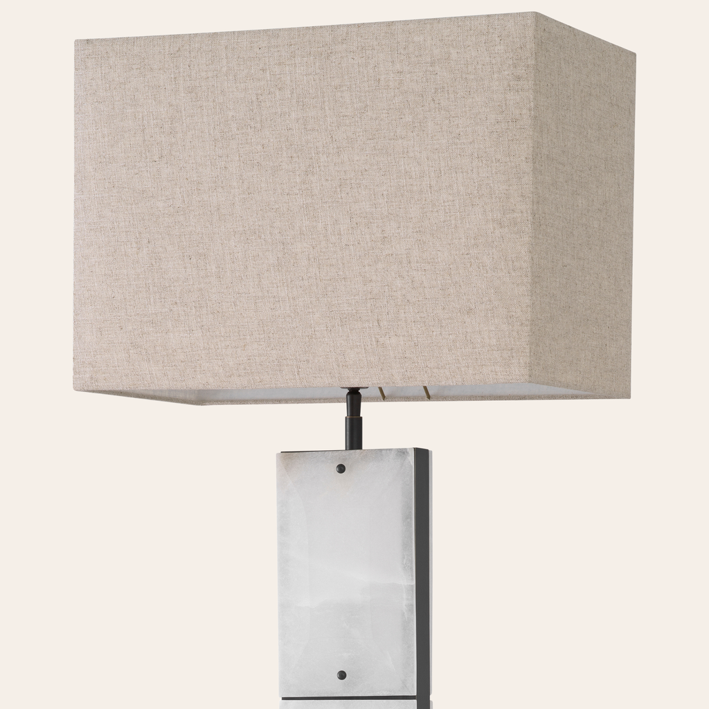 Eichholtz Ortiz Tafellamp | Alabaster, Bronze Highlight