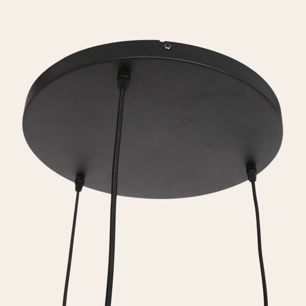 Steinhauer Bollique Hanglamp | Zwart Metaal, 3 Lichtpunten, Smoke Glas Steinhauer