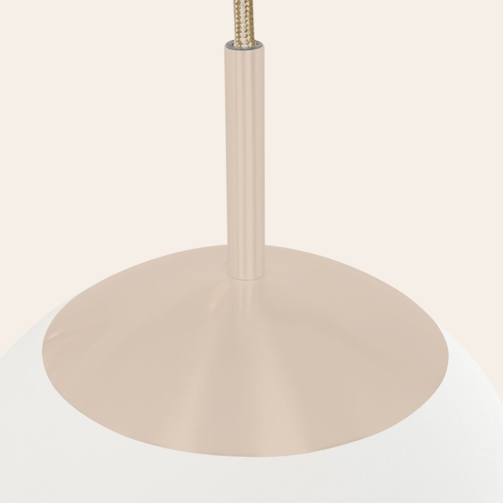 Steinhauer Bollique Hanglamp | Crème Metaal, Mat Wit Glas, 5-lichts Verstelbaar