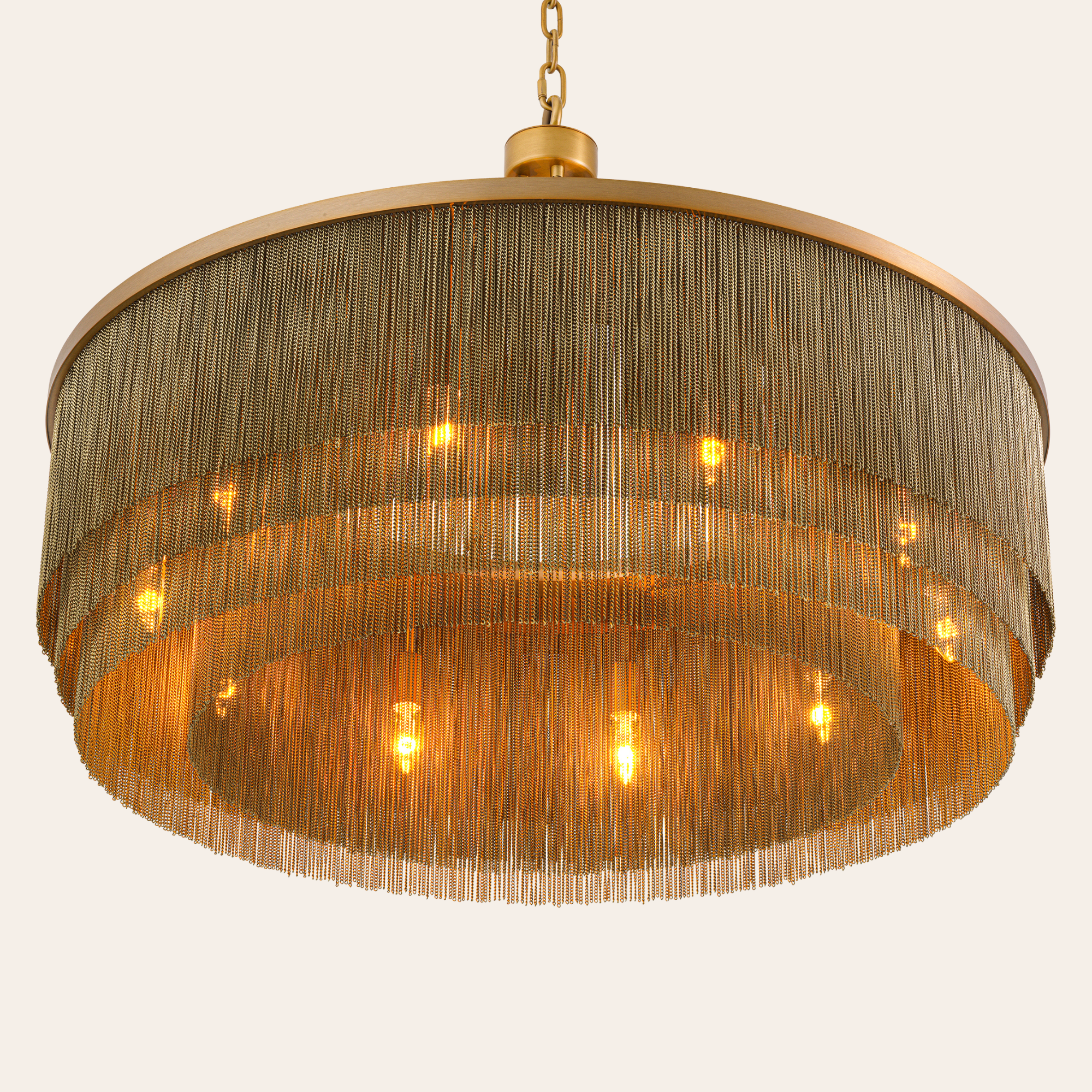Eichholtz Tissot Kroonluchter L | Antiek Messing, Groot