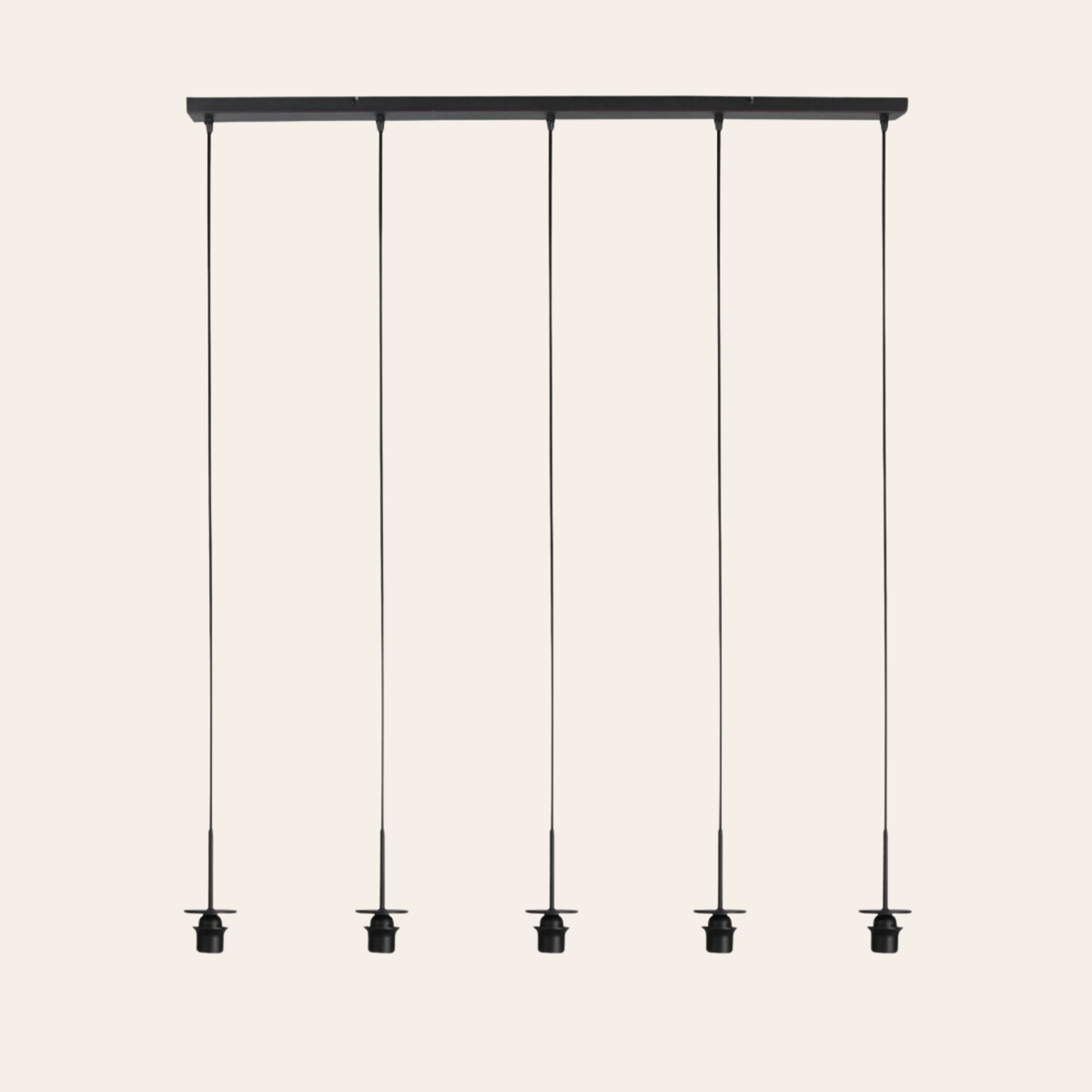 Steinhauer Drovia Hanglamp Zwart | Smoke Glas, 5-lichts voor Eettafel Steinhauer