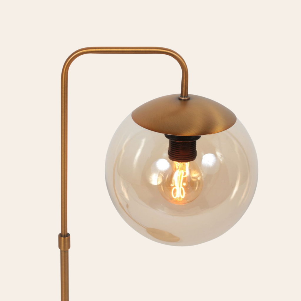 Steinhauer Bollique Tafellamp | Bronskleurig Metaal, Amber Glas, Dimbaar Steinhauer