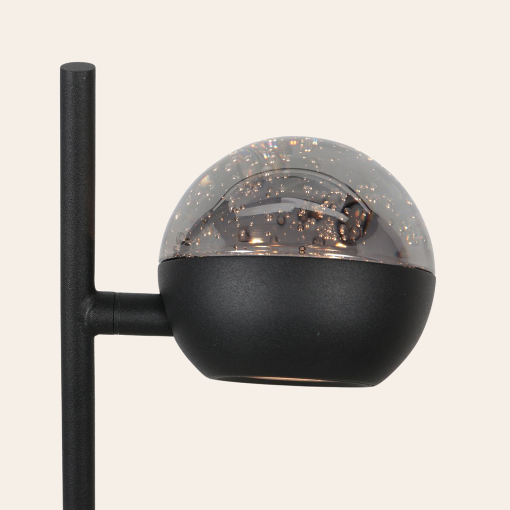 Steinhauer Belluno Tafellamp Zwart | Smoke Glas, Dimbaar, Draaibaar Steinhauer