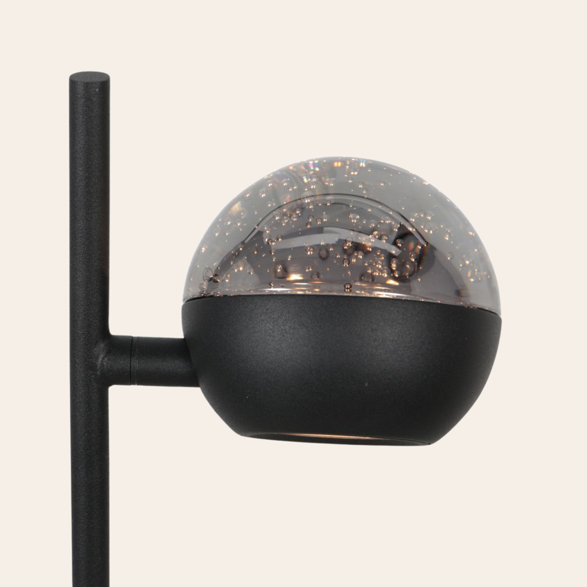 Steinhauer Belluno Tafellamp Zwart | Smoke Glas, Dimbaar, Draaibaar Steinhauer