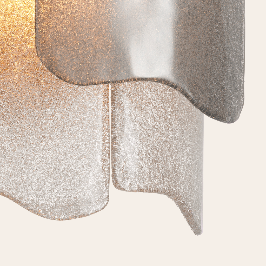 Eichholtz Asinara Wandlamp | Antiek Messing, Handgemaakt Smoke Glas