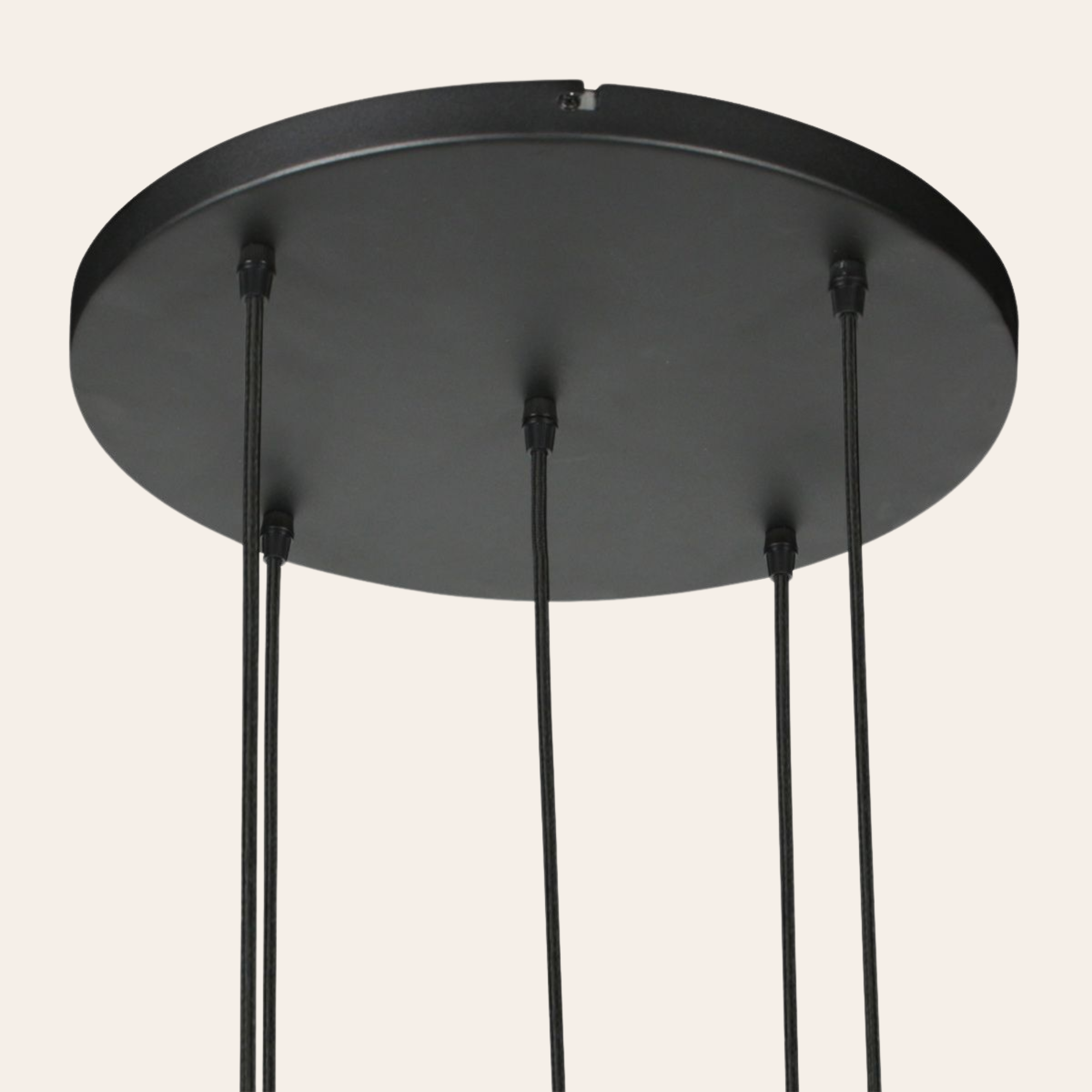 Steinhauer Sferio Hanglamp Zwart | Metaal met Rookglas, 5 Pendels voor Eettafel