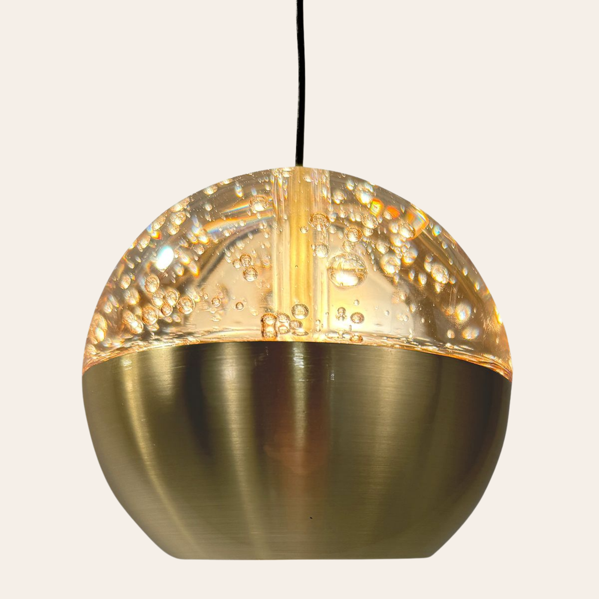 Steinhauer Belluno Hanglamp Messing | 8-Lichts Smoke Glas, Verstelbare Kabels voor Eettafel Steinhauer