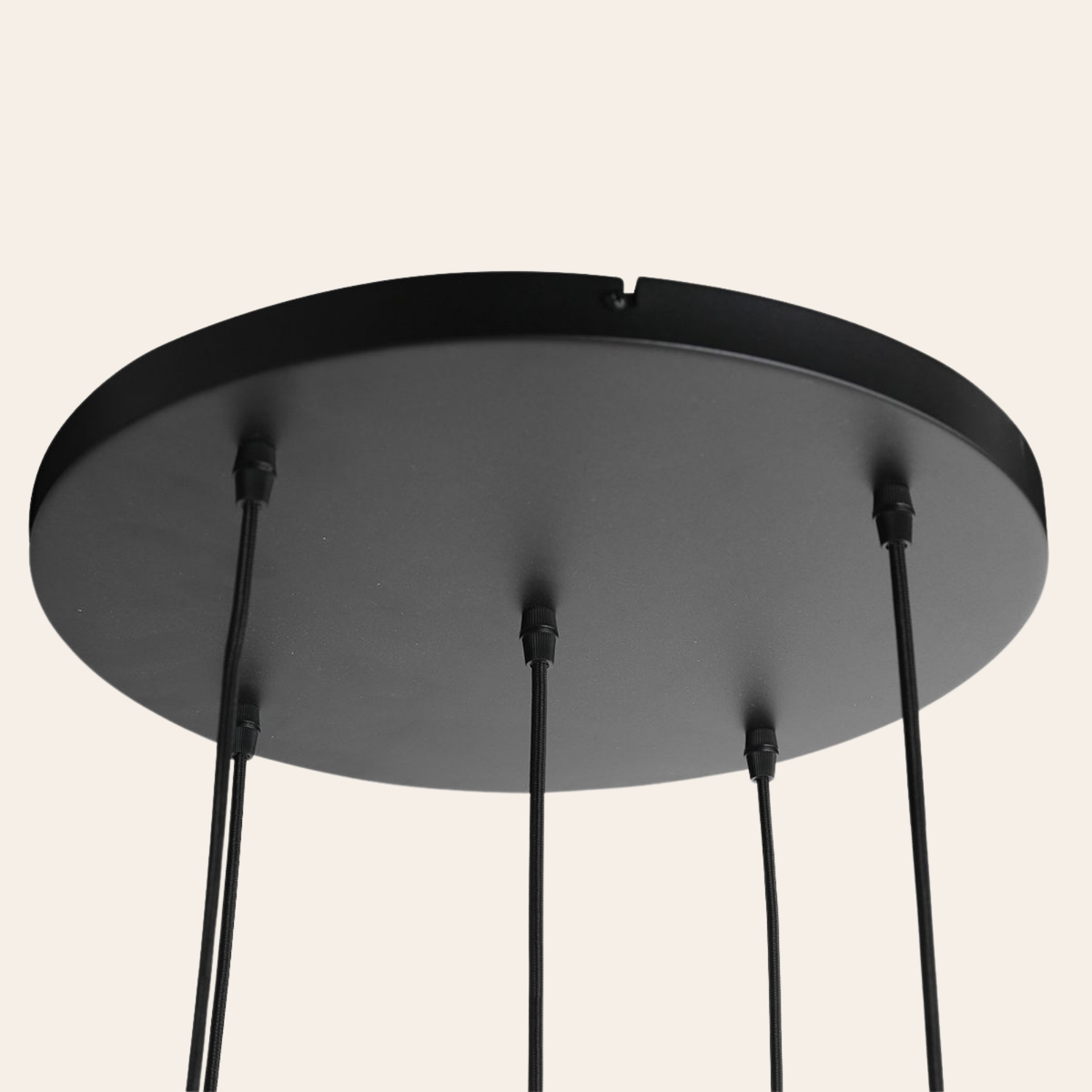 Steinhauer Bollique Hanglamp | Zwart Metaal, Smoke Glas, 5-lichts Steinhauer