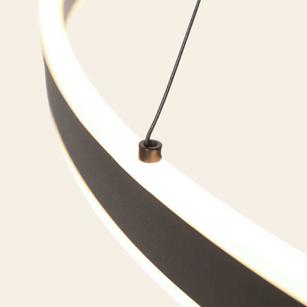Steinhauer Ringlux Hanglamp Zwart | Verstelbare LED-ring Ø100 cm voor Eettafel en Woonkamer Steinhauer