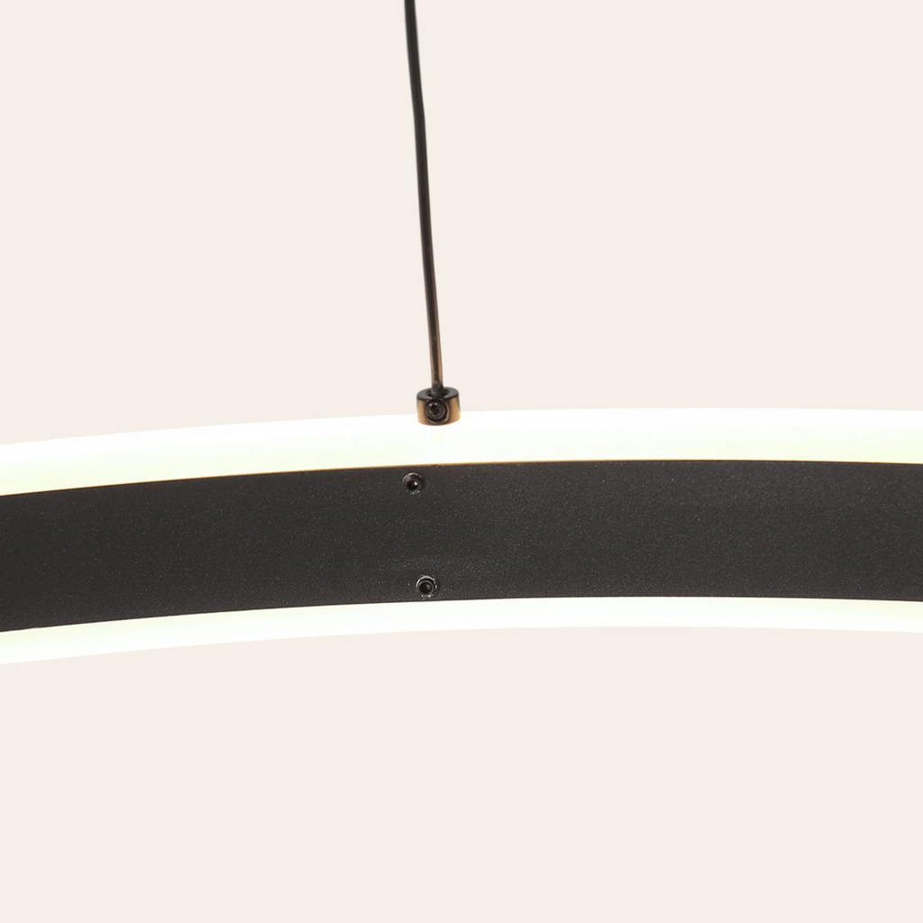 Steinhauer Ringlux Hanglamp | Zwarte LED-ring Ø80 cm, Verstelbaar voor Eettafel en Woonkamer Steinhauer