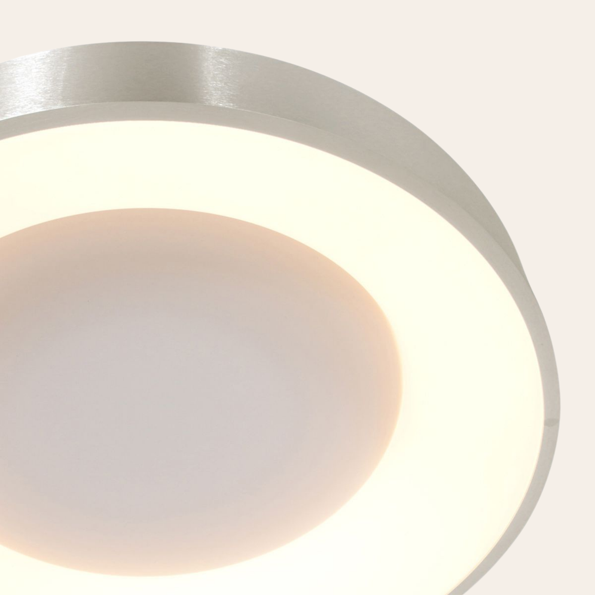 Steinhauer Ringlede Plafondlamp | Zilveren LED Ø48 cm, Dimbaar voor Slaapkamer en Woonruimte Steinhauer