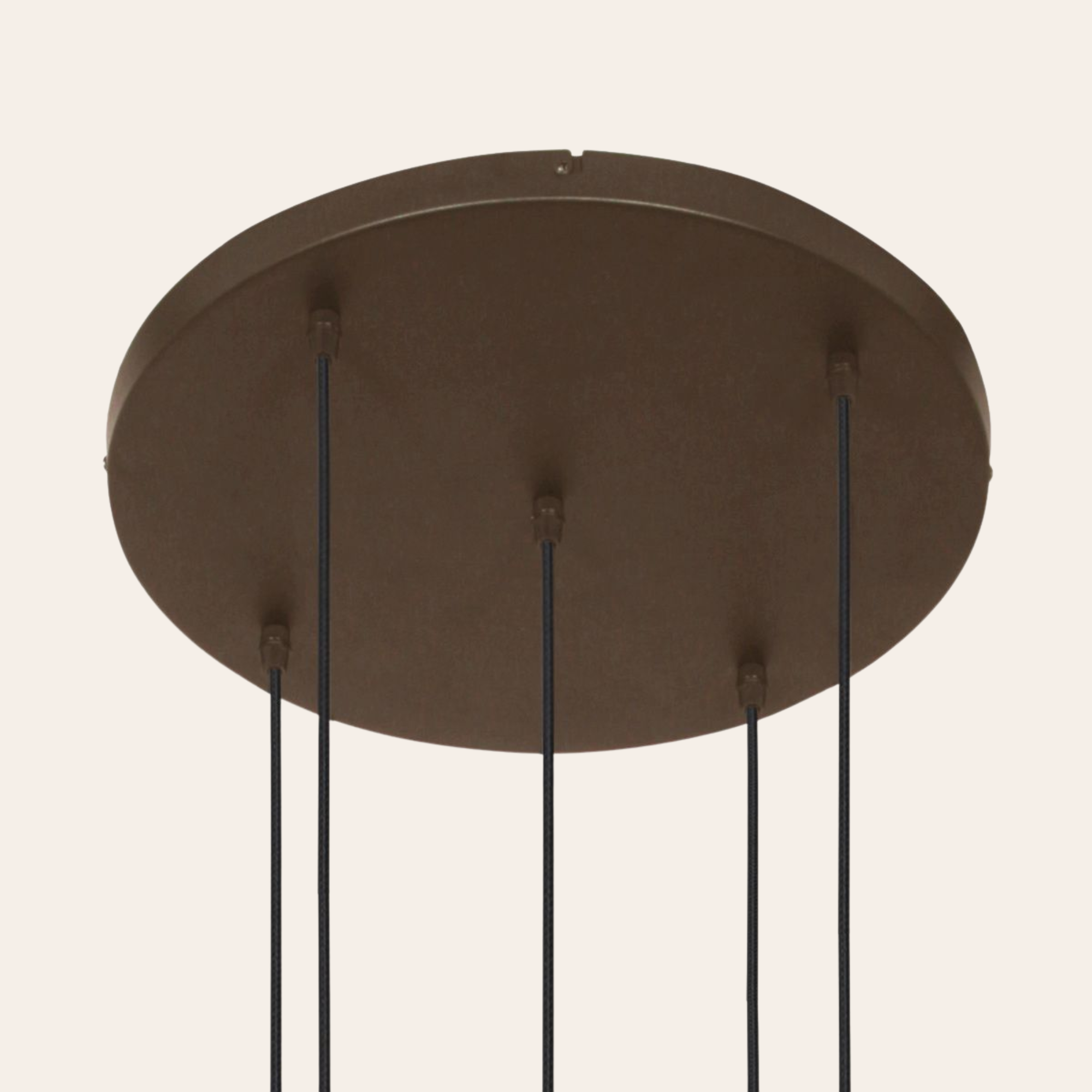 Steinhauer Bollique Hanglamp | Cacao Metaal, 5-lichts met Amber Glas