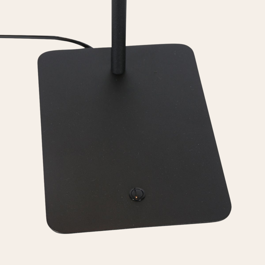 Steinhauer Belluno Tafellamp Zwart | Smoke Glas, Dimbaar, Draaibaar Steinhauer