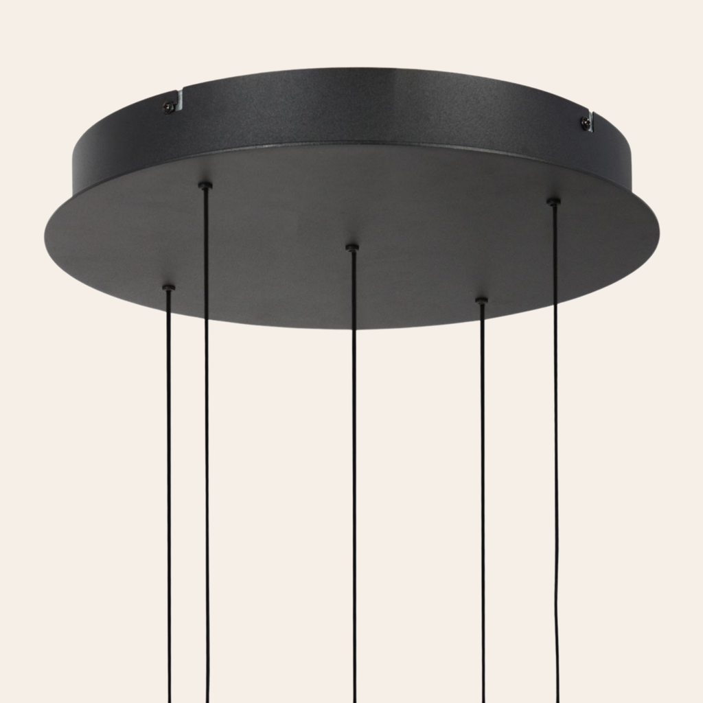 Steinhauer Belluno Hanglamp | 5-lichts, Smoke Glas, Verstelbaar Cable Lift Steinhauer