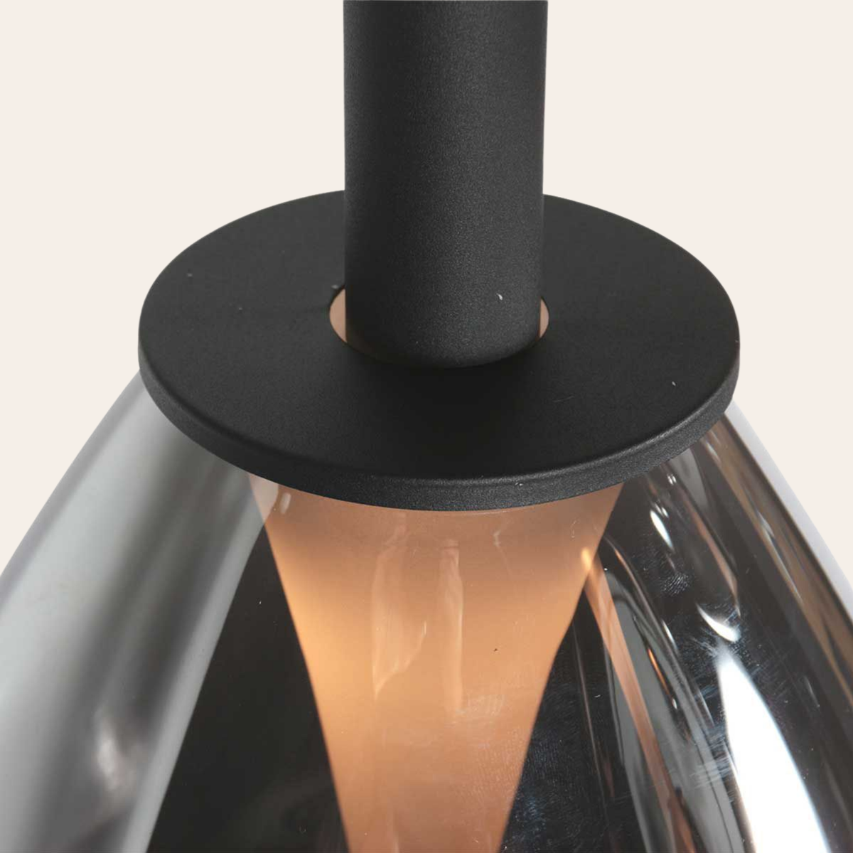 Steinhauer Glimsy Hanglamp Zwart | 5-Lichts, Verstelbaar, Smoke Glas, Perfect voor Eettafel Steinhauer